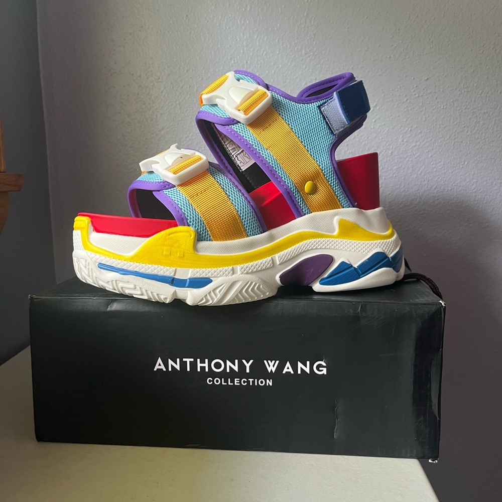 NIB Anthony Wang Women's Colorful Platform Sandals